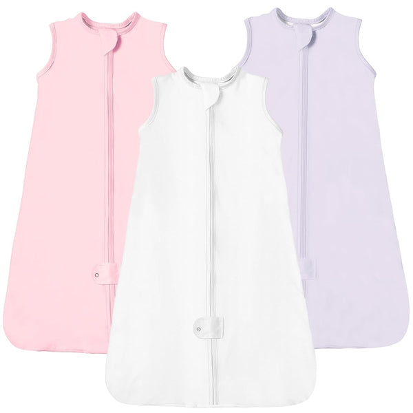 TotAha Sleep Sack 6-12-15 Months 3-Pack,Stretchy,Buttery Soft Swaddle Transition Sleeping Bag,Light Baby