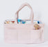 Diaper Caddy Organizer - Baby Pink Curdoroy Baby Storage Bin for Nursery