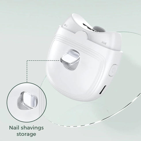 YunYe Trimmer 2 2 1 (2PCS) Electric Nail Clippers, Electric Nail with Light & Nail Shavings Organizer, Speeds, USB