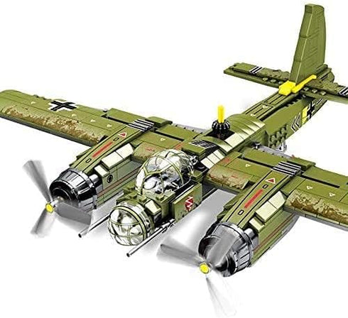 General Jim's WW2 Military Iron Empire Building Blocks, Air Bomber JU88, World War 2 Aircraft Set