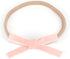 Velvet Ribbon Bow Nylon Headband, Handmade Mini Hair Band for Infants, Pack of 9pcs