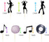 LaVenty 70's Disco Cupcake Topper, Cake Decoration for Saturday Night Fever Party