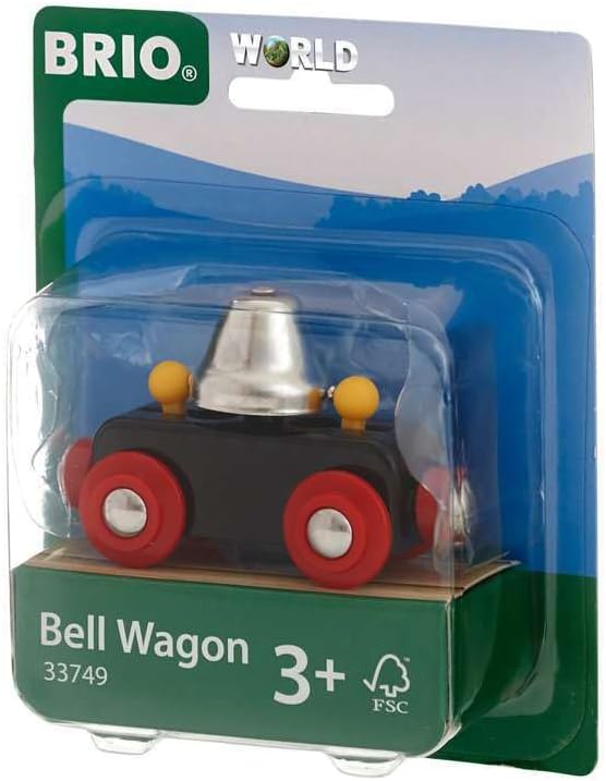 Brio World 33749 Bell Wagon, Interactive Train Toy for Kids, Compatible with BRIO Railway Toys, Develops Motor Skills