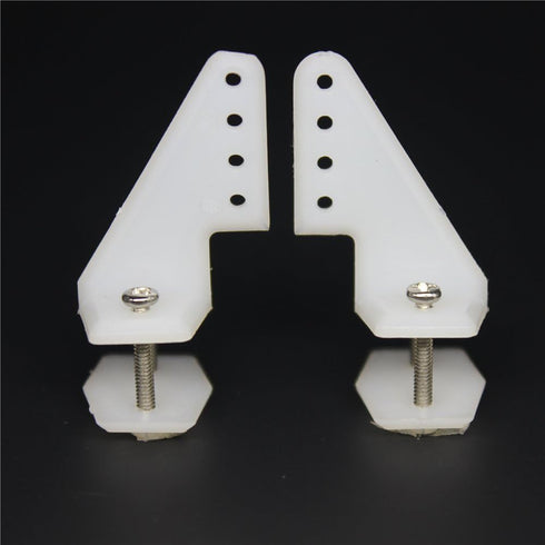 10 Sets W13xL18xH25mm 4 Hobbypark Nylon Standard Control Horns Holes with Screw for RC Airplane Parts KT Model
