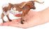 Gemini&Genius Longhorn Cow Toy Action Figure, 6 Inches Length, Hand Painted, Realistic and Durable Farm Animal Toys for