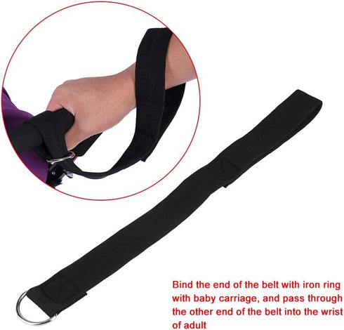 Baby Stroller Safety Wrist Strap | Anti-Lost Wrist Leash for Stroller, Wheelchair | Cushioned Clips for Baby Stroller