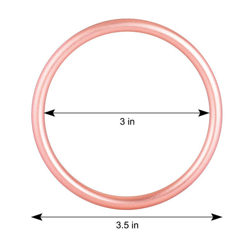 Accmor 3 inch, Aluminium Baby Sling Ring Soft Wrap Carrier Rings Accessory for Infants Toddlers Newborn Kids, Rose Gold