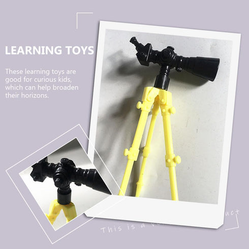 NUOBESTY 12Pcs Miniature Telescopes with Tripod, Dollhouse Mini Telescope Model Toys for Educational Decor (Random