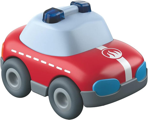 HABA Kullerbu Red Fire Truck Car with Momentum Motor - Ages 2+ - Enjoy with or without Kullerbu Track System