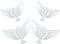 4 Pieces White Peace Dove Balloons, Pigeon Shape Memorial Balloons for Wedding Funeral Birthday Party Decorations