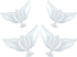 4 Pieces White Peace Dove Balloons, Pigeon Shape Memorial Balloons for Wedding Funeral Birthday Party Decorations