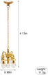 Miniature Chandelier 1:12 Dollhouse Ceiling Lamp Model Accessories for Home Scene Decoration (Golden)