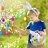 500Pcs 20 RALLYPANDA Empty Plastic Easter Eggs Bulk, Include Golden Eggs, Fillable Easter Eggs for Easter Hunt, Basket