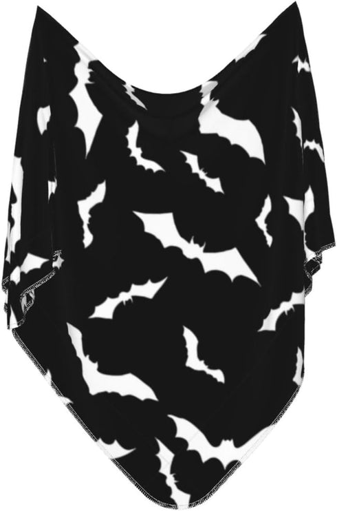 Halloween Bat Goth Baby Stuff Newborn Swaddle Blanket Soft & Cozy Gothic Receiving Baby Blankets Swaddle Wrap for Boys and Girls by Tebjh