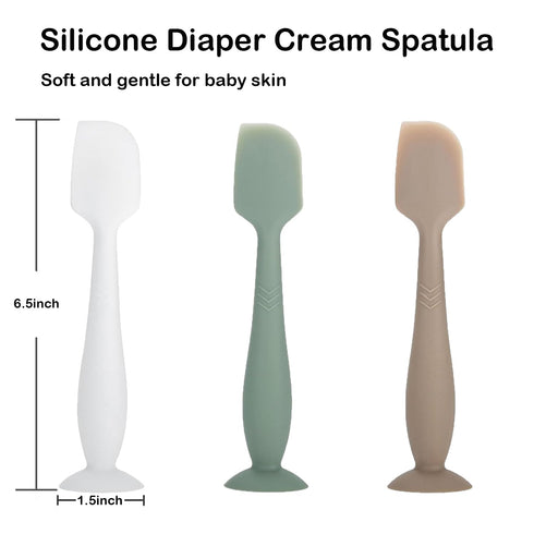 3 Pack Baby Diaper Cream Spatula - Baby Diaper Rash Cream Applicator for Butt Paste Diaper Creams - Diaper Cream Brush