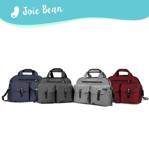JOIE BEAN Tote Diaper Bag for Mom, Dad | Large Messenger Baby Bag with Shoulder Strap, Changing Mat, Insulated Pockets