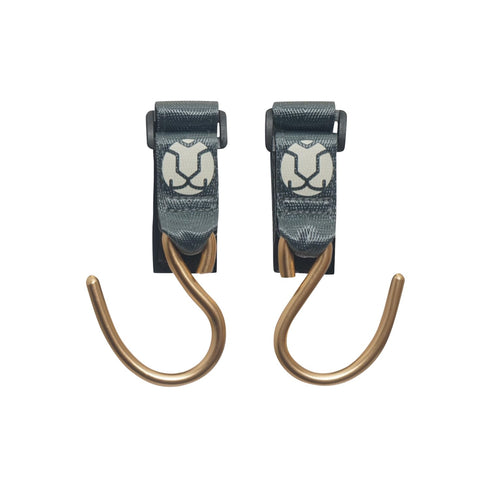 Huhu Essential Stroller Hooks - Lightweight Aluminum Stroller Bag Hook with Adjustable