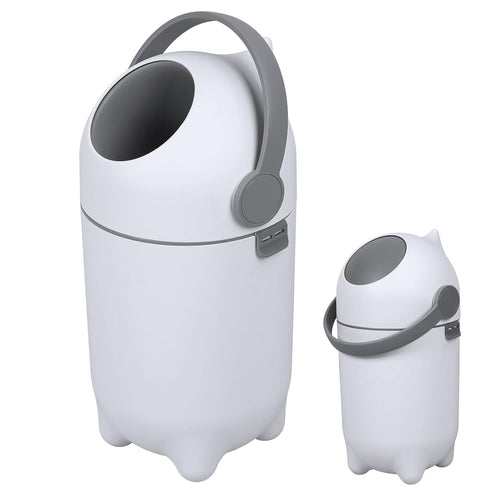 GIFZES Odor Proof Diaper Pail, 15L Large Capacity Portable Plastic Trash Can, Airtight