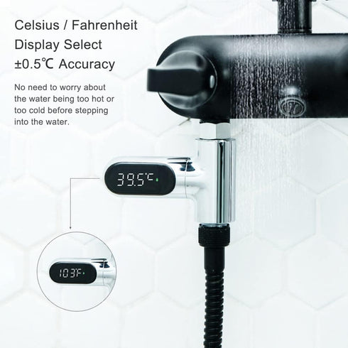 Splenssy 5~85 360 Water Bath Thermometer LED Digital Shower Temperature Display Baby Bath Water Thermometer