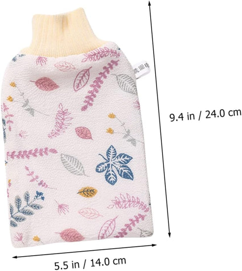 HyKab 2pcs Mud Bathing Gloves Baby Bath Towel Sponge Bath Wipes for Adults Spa Gloves Printed Wash Towels for Bathroom