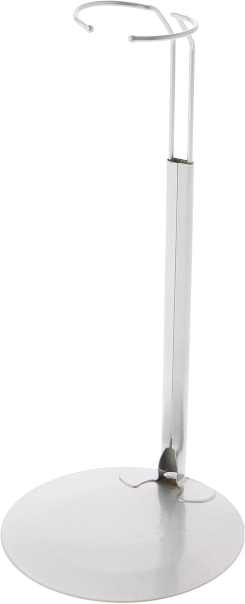 Plymor DSP-10S Silver Adjustable Doll Stand, Pack of 3, fits 16-24 inch Dolls, Waist 2.5-3.5 inches Wide