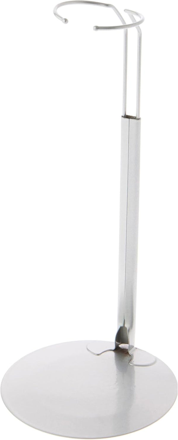 Plymor DSP-10S Silver Adjustable Doll Stand, Pack of 3, fits 16-24 inch Dolls, Waist 2.5-3.5 inches Wide