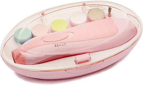 WEIKI Trimmer Newborn Safety Electric Nail Clipper Cutter Baby Nail Manicure Pedicure Clipper Cutter Scissors Pink