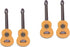 Healifty Base Guitar, 4PCS Wooden Miniature Guitar Dollhouse Musical Instrument Photo Props