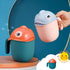 Surakey Baby Shampoo Spoon Tub Rinse Cup Waterfall Rinser Bath Shower Cup Cartoon Clownfish Wash Hair Bathing Flusher