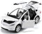 1/32 Model x Metal Die Casting Toy Car, Pull Back with Sound and Lights for Boys 3-12 Years (White)