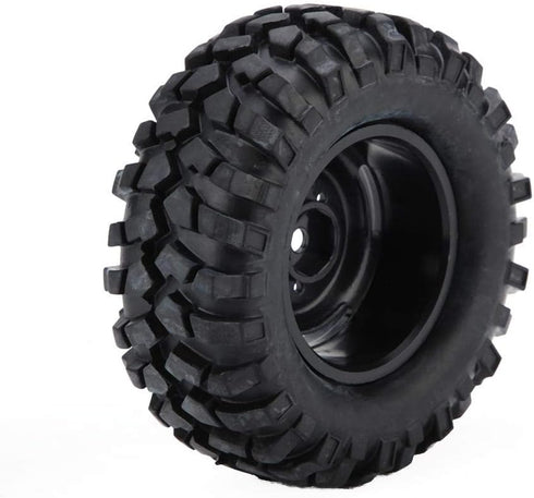RC Car Tires, 4 Pcs Rubber Tyres for 1:10 Rock Crawler Off-Road Remote Control Car Accessory