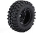 RC Car Tires, 4 Pcs Rubber Tyres for 1:10 Rock Crawler Off-Road Remote Control Car Accessory