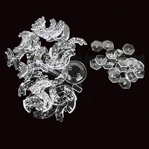 Coolplay 3D Soccer Puzzle Ball for Children, Light-up Black and Transparent - 76 Pieces