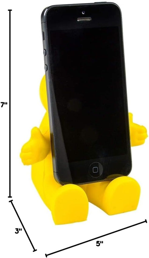 4" Fun Colorful Squeezable Smile Face Guy Phone Holders (3 Pack) - Fun Desk Decor, Stress Relief Ball, Foam Fidget Toy