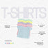 18-Inch 5-Pack Emily Rose Doll Clothes Pastel T-Shirts - DIY Craft Kit with Pink, Blue, Green, Yellow & Purple Tees