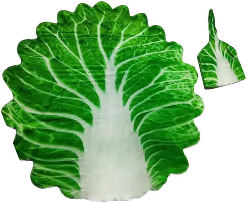 Toddmomy Baby Swaddle Blanket Cabbage Photo Blankets with Hat, Unisex Blankets for Newborn Toddler Green