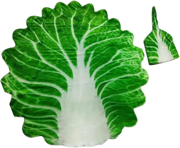 Toddmomy Baby Swaddle Blanket Cabbage Photo Blankets with Hat, Unisex Blankets for Newborn Toddler Green