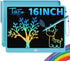 TEKFUN LCD Writing Tablet Doodle Board - 16 Inch Colorful Drawing Pad for Kids, Blue