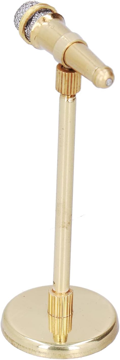 Adjustable Miniature Microphone Model - Musical Instrument Handicraft for 1:12 Action Figures Dollhouse Decor