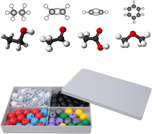 Molecular Model Kit, 140 Pcs Molecular Model Kit Organic Chemistry Ball and Stick Chemistry Model Molecules Building Structure Set Teacher and Student KitPhysics