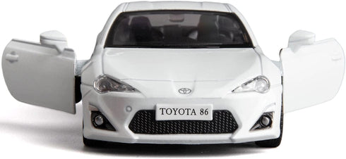 1:36 Diecasting Alloy Car Model - Toyota 86 Toy Car, Pull Back Vehicles for Toddlers Kids Gift (White)