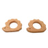 2pcs Natural Wooden Hedgehog Teething Pendant, Pure Beech Wood Animal Teether Shape for Handmade Accessories