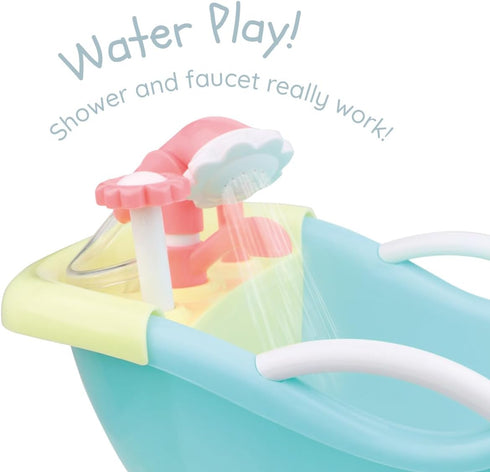 Set 16" 2+ JC Toys - for Keeps Playtime! | Baby Doll Real Working Bath | Fits Dolls up to | Shower and Faucet Really