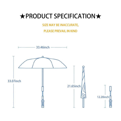 Nakazawa Convenient and Lightweight, Clip-On, Adjustable Steering, Universal, Umbrella Baby Stroller, Stroller Umbrella