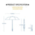 Nakazawa Convenient and Lightweight, Clip-On, Adjustable Steering, Universal, Umbrella Baby Stroller, Stroller Umbrella