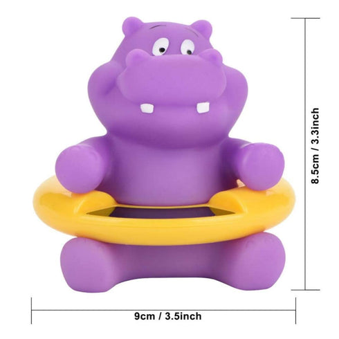 Monetais Baby Bath Thermometer Cute Hippo Bathtub Digital Thermometer Floating Toy Purple