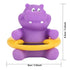 Monetais Baby Bath Thermometer Cute Hippo Bathtub Digital Thermometer Floating Toy Purple