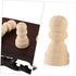 TOYANDONA 50pcs Wooden Chess Pieces Toys - Unfinished Wood Crafts Puzzle Toy - Wood Checker Toys Painting DIY Chess