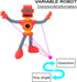 Flexible Bendable Figures Robot Set of 4 - Twisted Deformed Doll Decompression Toy for Boys and Girls