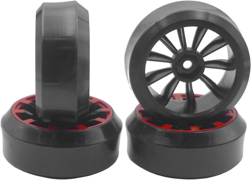 4Pack Vgoohobby RC Drift Wheels and Tires Set, Compatible with Traxxas HSP Tamiya Kyosho 1/10 RC Car